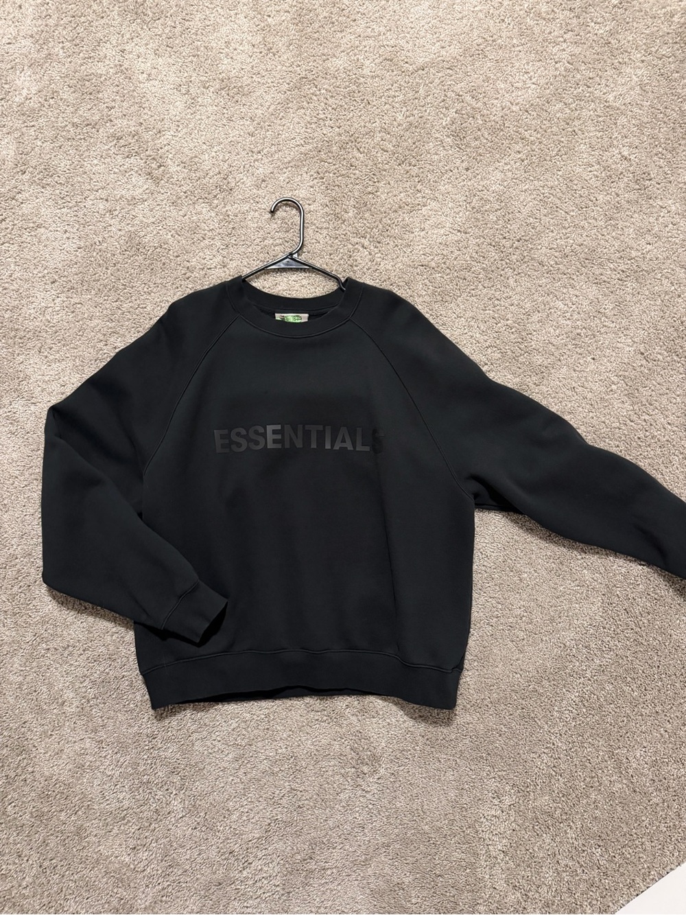 Authentic ESSENTIALS Men's Black Crewneck Sweatshirt